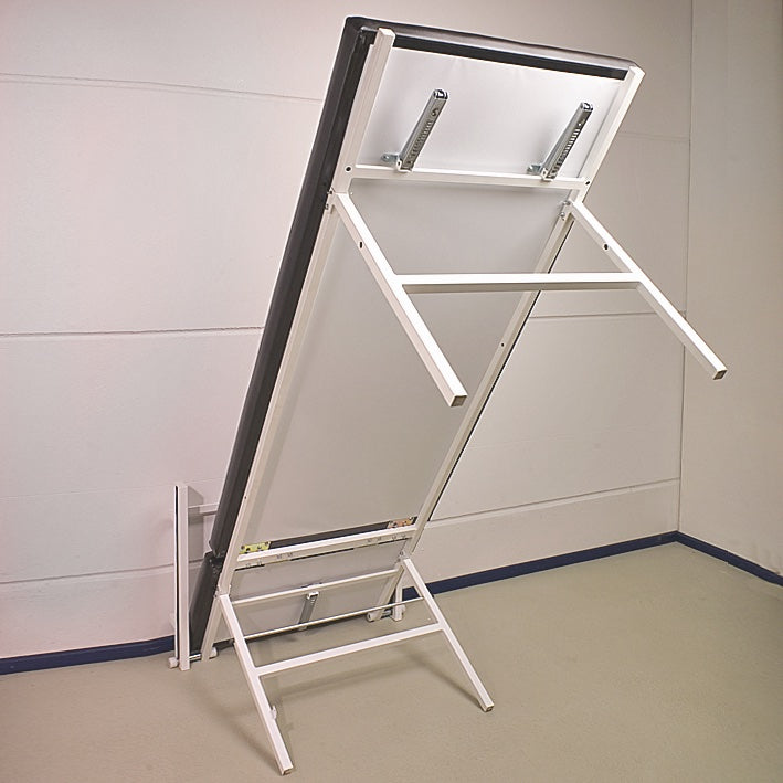 Wandklapp-Ruheraumliege Stahl Kopfteil verst. senkr. Schwarz