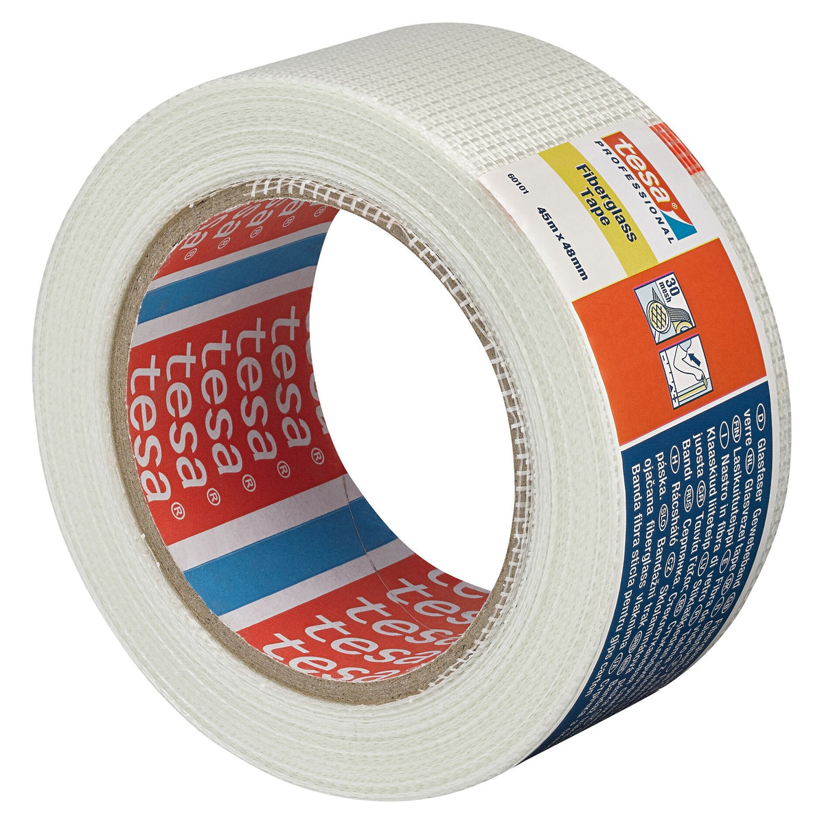 tesa Professional 60101 Glasfaser-Gewebeband 45 m x 48 mm