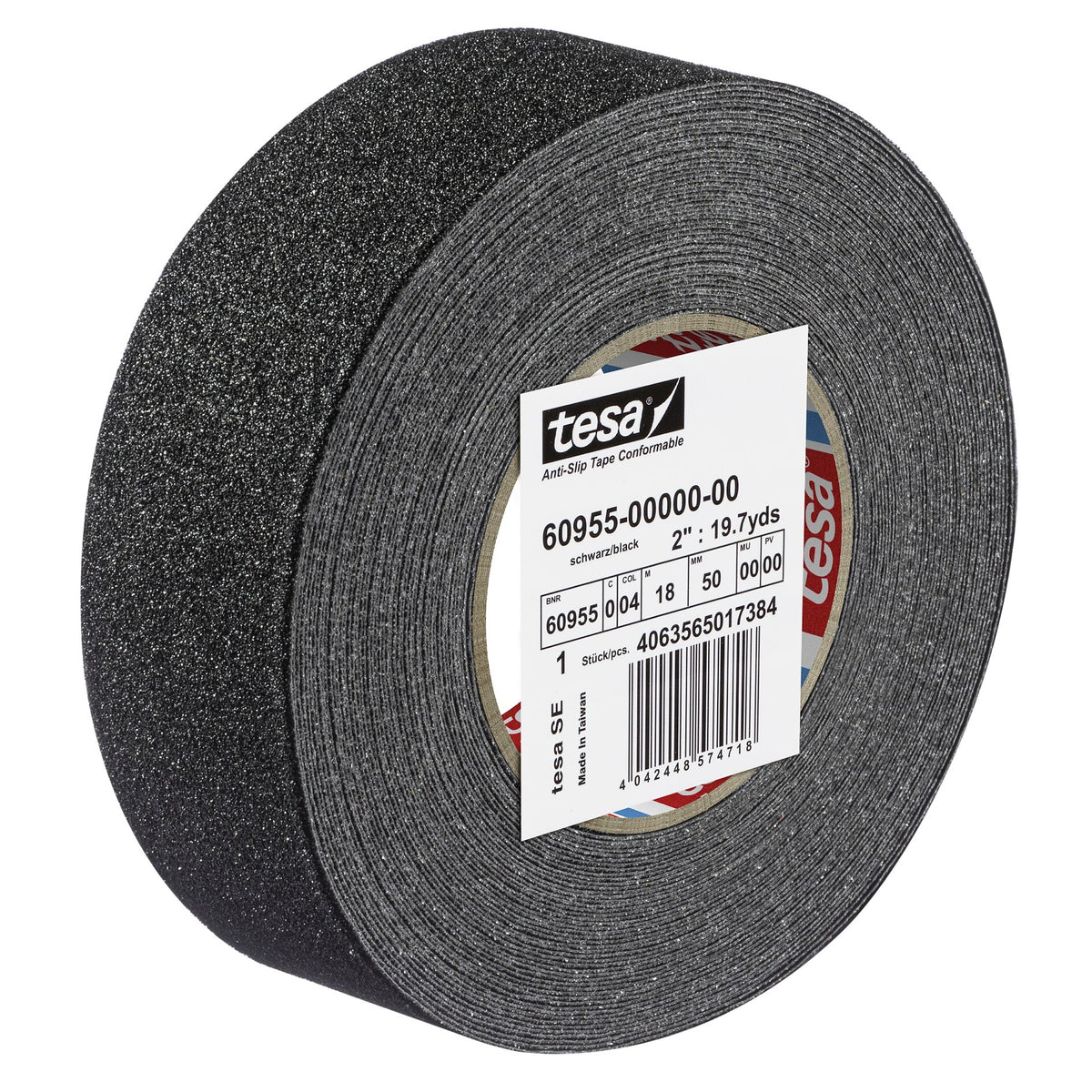 tesa 60955 Anti-Rutschband extrem flexibel, 18 m x 50 mm schwarz