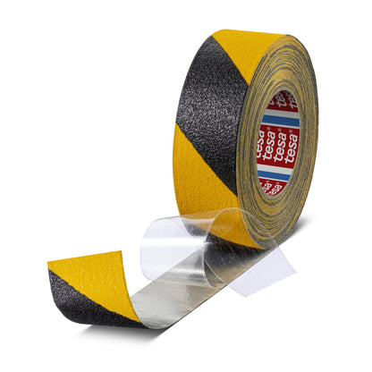 tesa 60955 Anti-Rutschband extrem flexibel, 18 m x 50 mm schwarz-gelb