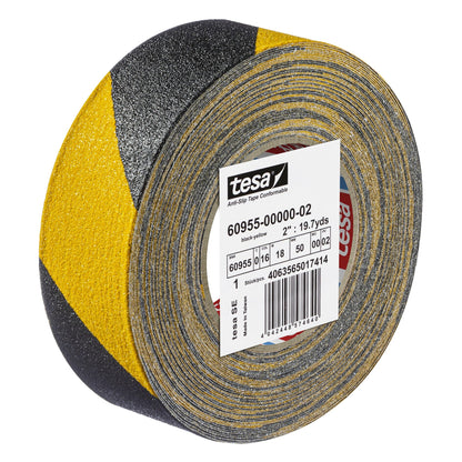 tesa 60955 Anti-Rutschband extrem flexibel, 18 m x 50 mm schwarz-gelb