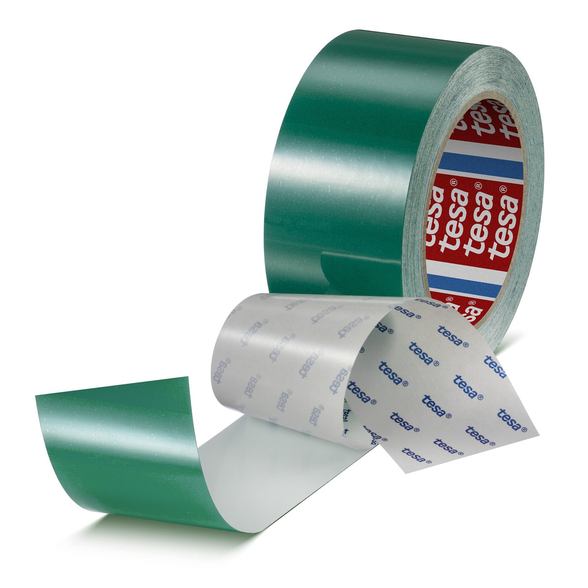 tesa 60960 kratzfestes PET Bodenmarkierungsband, 20 m x 50 mm grün