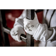 NITRAS nylonové rukavice, biele