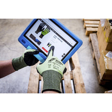 NITRAS SKIN FLEX CUT C, ochranné rukavice proti porezaniu, zelená / čierna