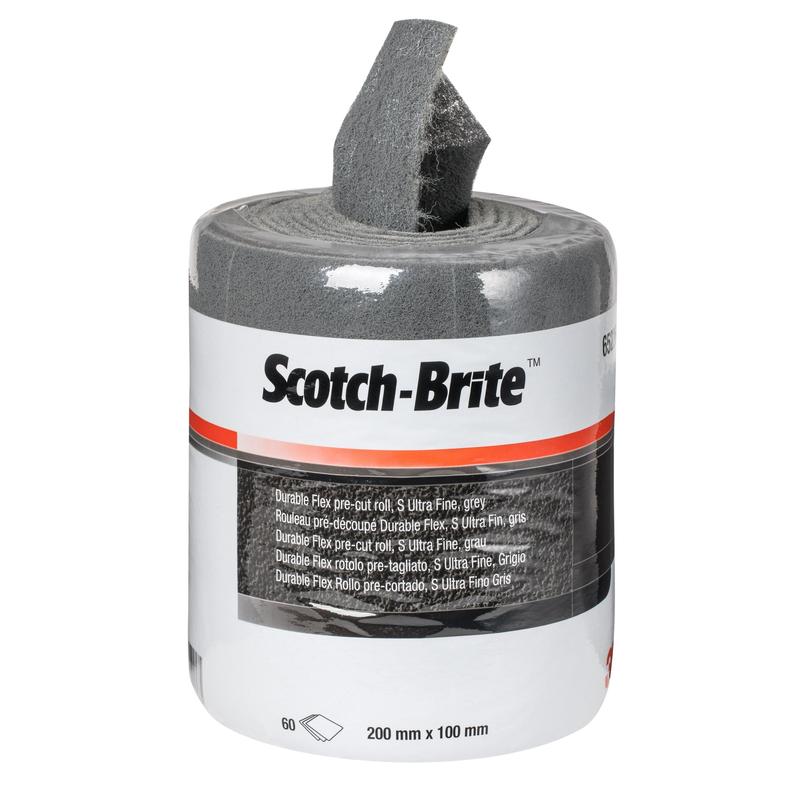 Kotúč z netkanej textílie Scotch-Brite™ Durable Flex DF-RL, 100 mm x 10 m, SiC UFN | Balenie (1 rolka)