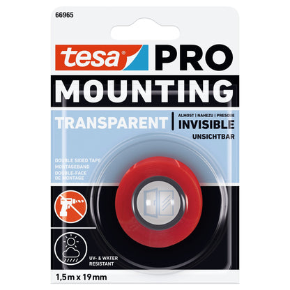 tesa PRO 66965 Mounting Transparent 1,5 m x 19 mm