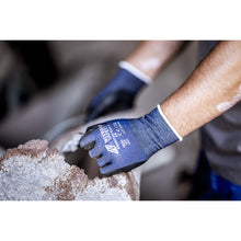 NITRAS 3D CUT F, ochranné rukavice proti porezaniu, námornícka modrá / čierna