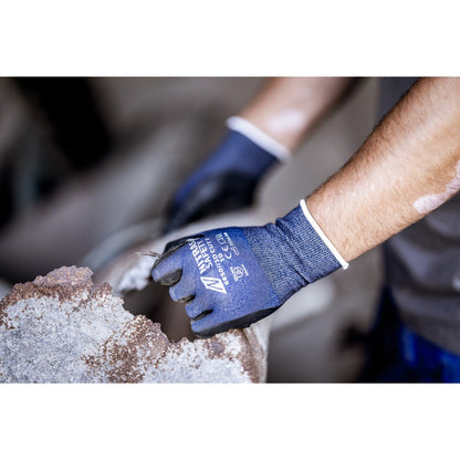 NITRAS 3D CUT F, ochranné rukavice proti porezaniu, námornícka modrá / čierna