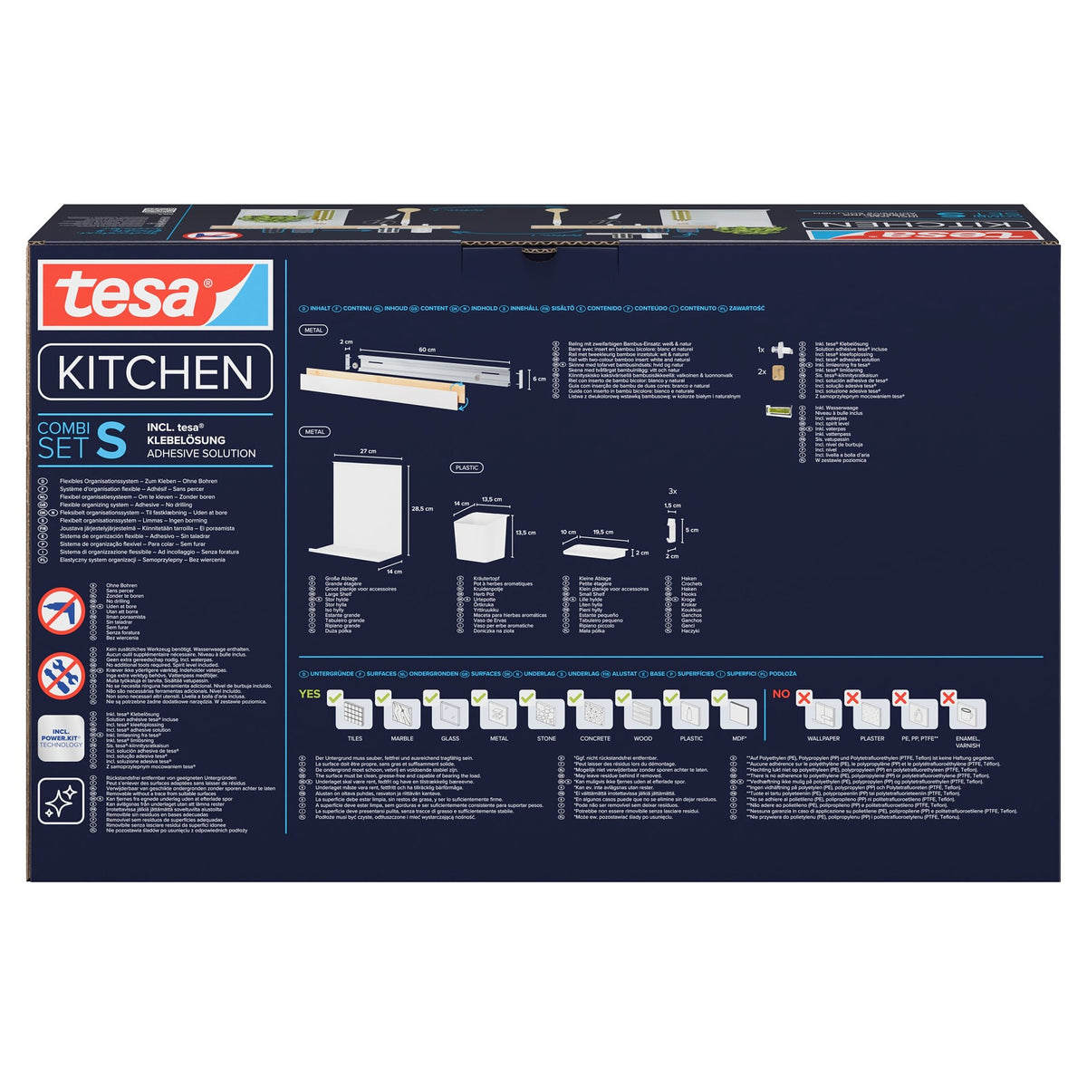 tesa Küchenorganizer Kombi Set S
