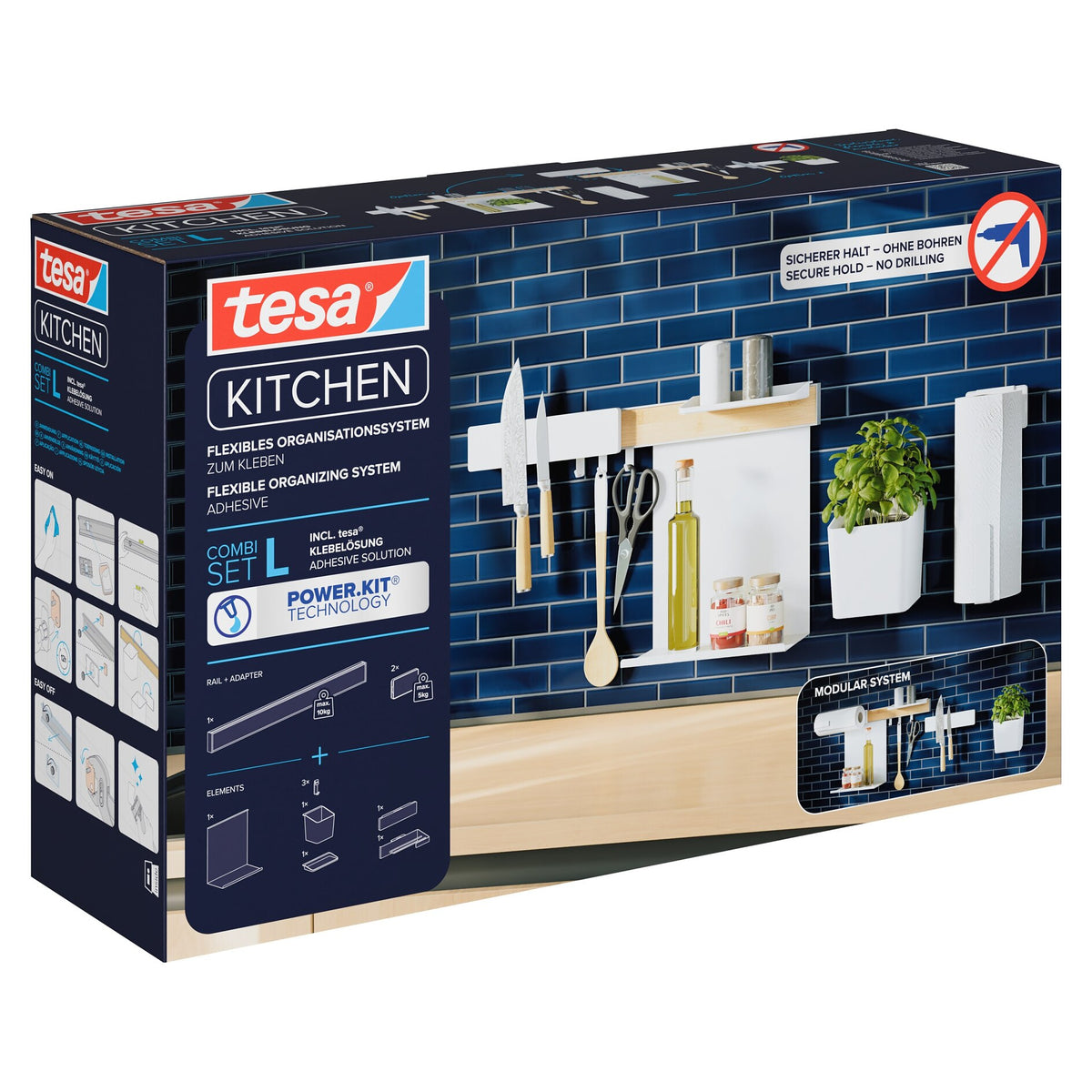 tesa Küchenorganizer Kombi Set L