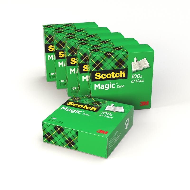 Scotch® Magic™ Invisible Tape, 6 kotúčov, 19 mm x 33 m | Balenie (6 roliek)