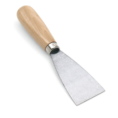 Nölle Profi Brush Entrostungsspachtel od Nölle Profi Brush Bürsten- & Pinseltechnik e.K. má širokú, plochú kovovú čepeľ a zaoblenú drevenú rukoväť - ideálne na rozotieranie alebo škrabanie materiálov a ideálne na odstránenie hrdze.