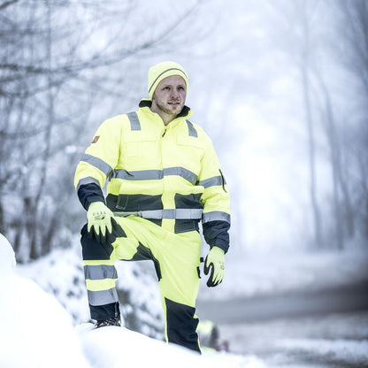 NITRAS MOTION TEX VIZ, vysoko viditeľná pilotná bunda, neónová žltá / námornícka modrá