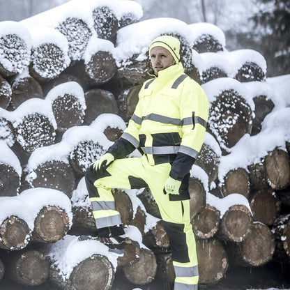 NITRAS MOTION TEX VIZ, vysoko viditeľná pilotná bunda, neónová žltá / námornícka modrá