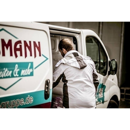 NITRAS odnímateľná kapucňa, biela / šedá, OEKO-TEX polyester: 94%; Elastan: 6% | Balenie (1 kus)