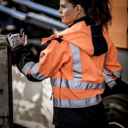 NITRAS odnímateľná kapucňa, neónová oranžová / čierna, OEKO-TEX polyester: 100% | Balenie (1 kus)