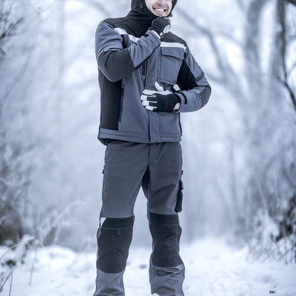 NITRAS DEXTER WINTER, rukavice pre mechanikov, šedá / čierna