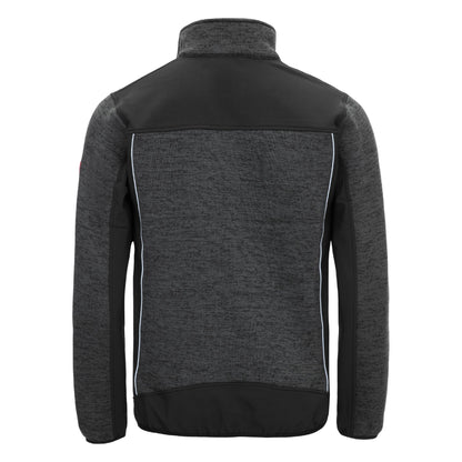 NITRAS MOTION TEX PLUS, pletená softshellová bunda, čierna