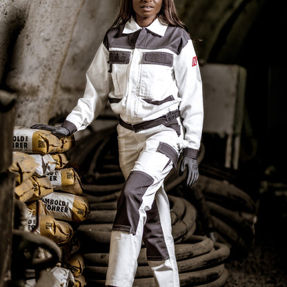 NITRAS MOTION TEX LIGHT, pracovná bunda, biela / šedá