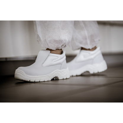 NITRAS CLEAN STEP MID SL, bezpečnostné papuče S2, biele