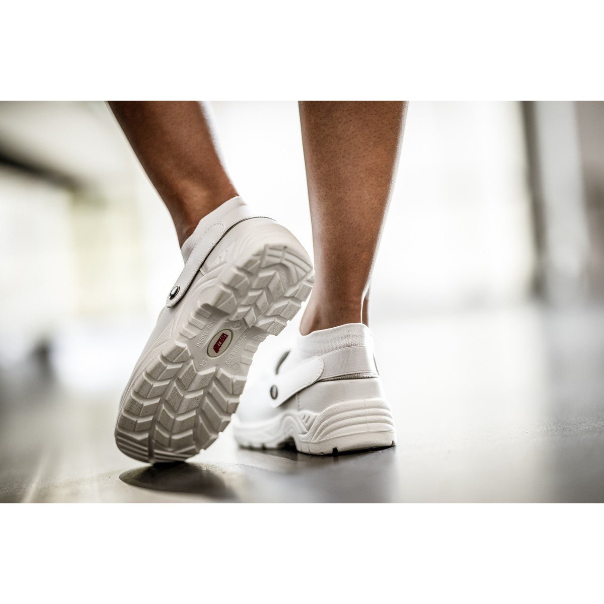 NITRAS CLEAN STEP CL, bezpečnostné dreváky SB, biele