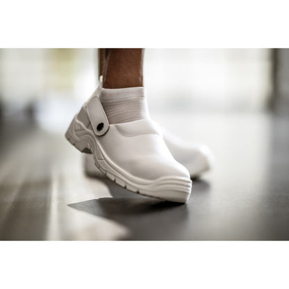 NITRAS CLEAN STEP CL, bezpečnostné dreváky SB, biele