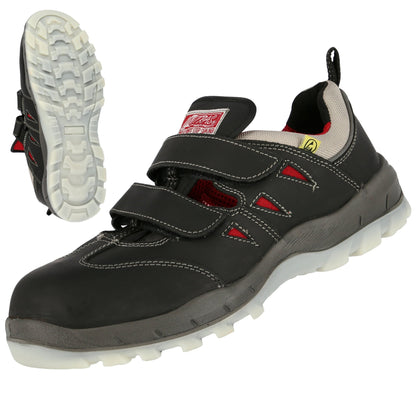 NITRAS SPORT STEP SA, bezpečnostné sandále S1P, čierne