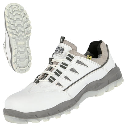 NITRAS SPORT STEP WH, bezpečnostné poltopánky, biele
