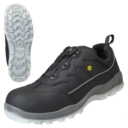 NITRAS SPORT STEP FIT, bezpečnostné poltopánky, čierne