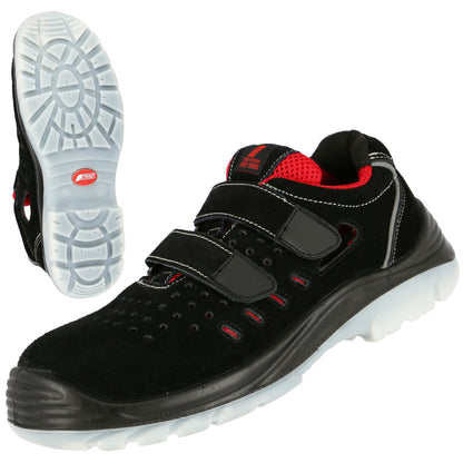 NITRAS EASY STEP SA, bezpečnostné sandále S1P, čierne