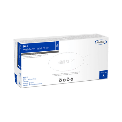 MaiMed-nitrilové modré, nesterilné ochranné rukavice, bez púdru, hrúbka 8mil 50 kusov/balenie