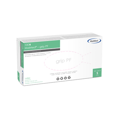 MaiMed-grip PF, nesterilné latexové vyšetrovacie rukavice bez púdru