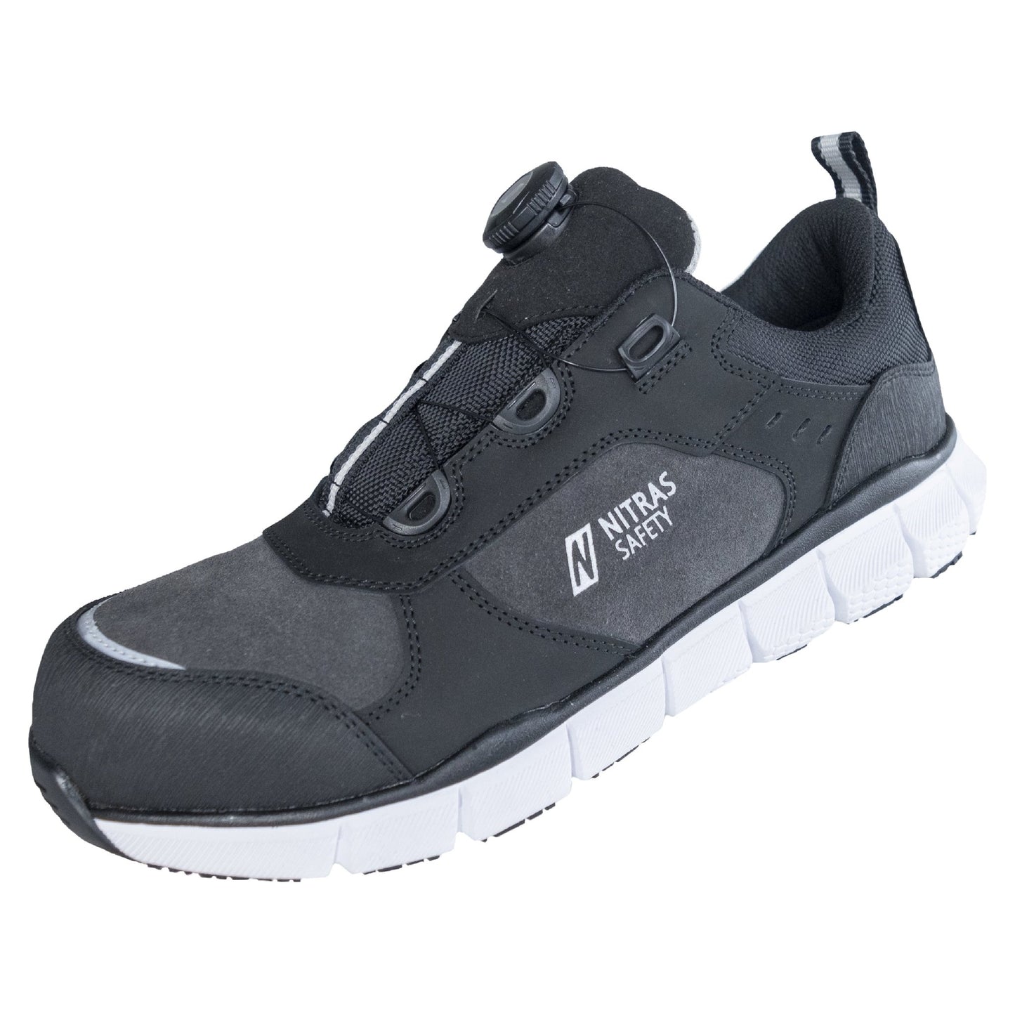 NITRAS SONIC STEP FIT, S3S FO HRO SC SR bezpečnostné poltopánky, šedá / čierna
