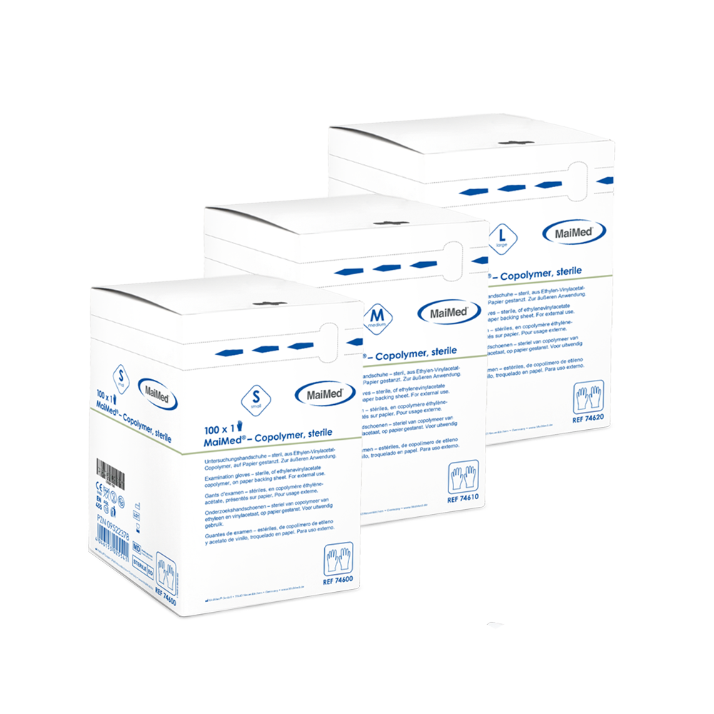 Sterilné, jednorazové rukavice z kopolyméru MaiMed