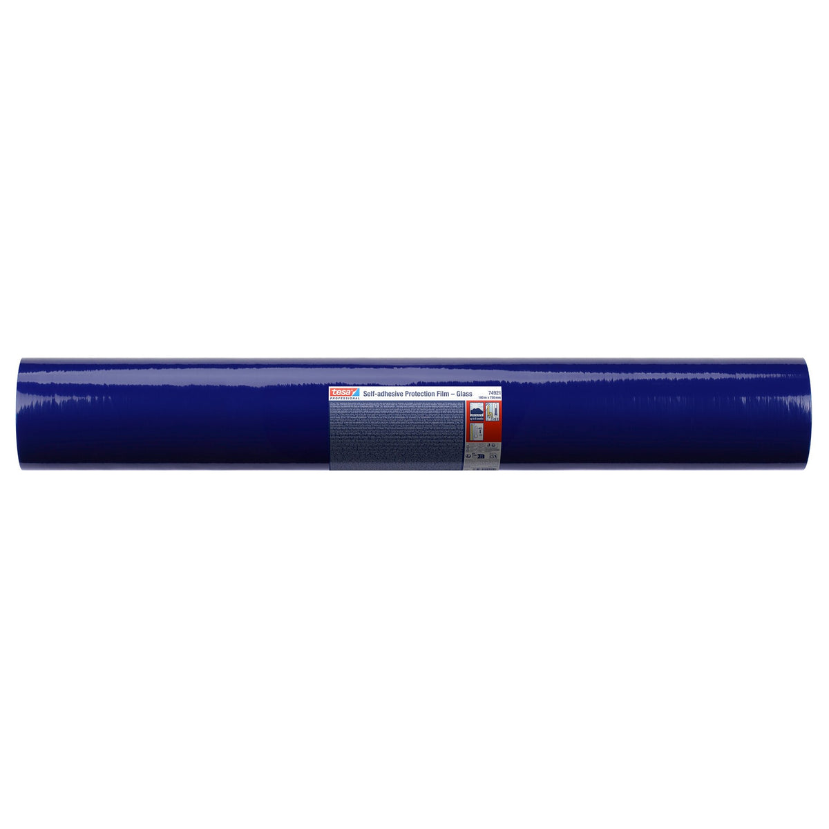 tesa Professional 74921 Selbstklebende Schutzfolie – Glas, blau 100 m x 750 mm