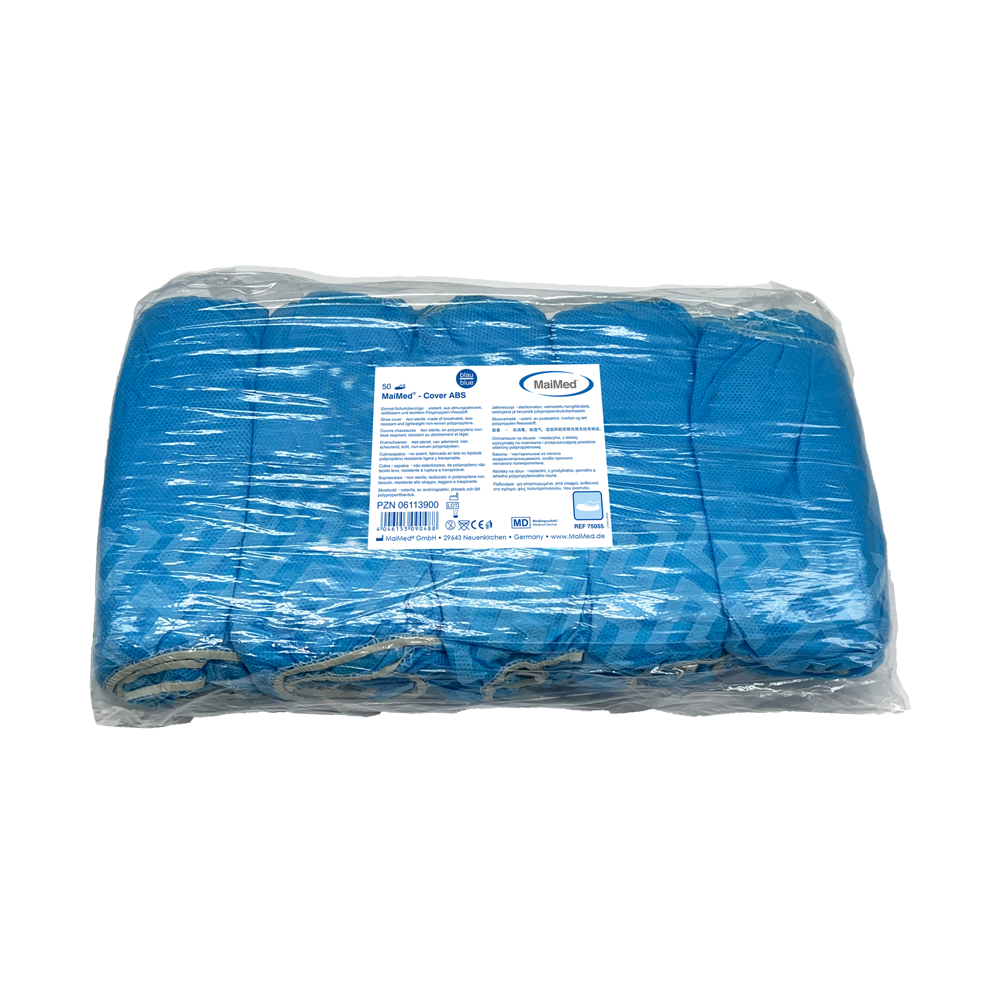 MaiMed-Cover ABS návleky na topánky jednorazové návleky na topánky z PP, modré, 50 kusov/bal. | Balenie (50 kusov)