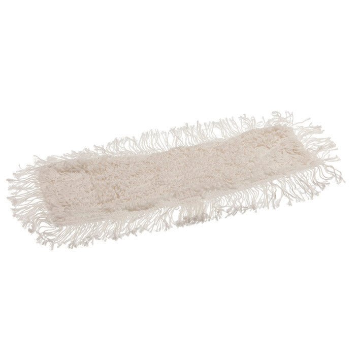 TASKI Multi Mop mopovací návlek od Diversey Deutschland GmbH & Co. OHG je pravouhlá, krémová hlava prachového mopu so strapcami na všetkých stranách, ideálna na trvalé čistenie podláh, zobrazená na jednoduchom bielom pozadí.