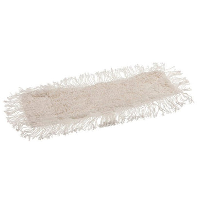 TASKI Multi Mop mopovací návlek od Diversey Deutschland GmbH & Co. OHG je pravouhlá, krémová hlava prachového mopu so strapcami na všetkých stranách, ideálna na trvalé čistenie podláh, zobrazená na jednoduchom bielom pozadí.