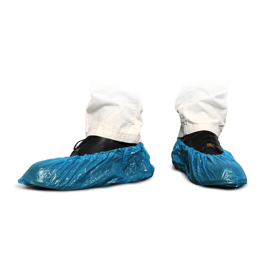 MaiMed-Cover PE návleky na topánky Jednorazové návleky na topánky z PE, modré, 100 kusov/bal. | Balenie (100 kusov)