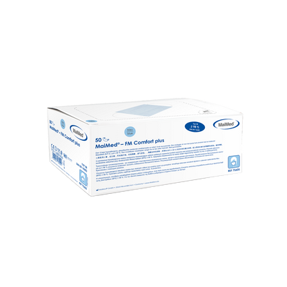 MaiMed-FM C plus., maska, unst. s gumenou chirurgickou maskou, nesterilná, 3-vrstvová, modrá, 50 ks/bal Krabička (50 kusov)