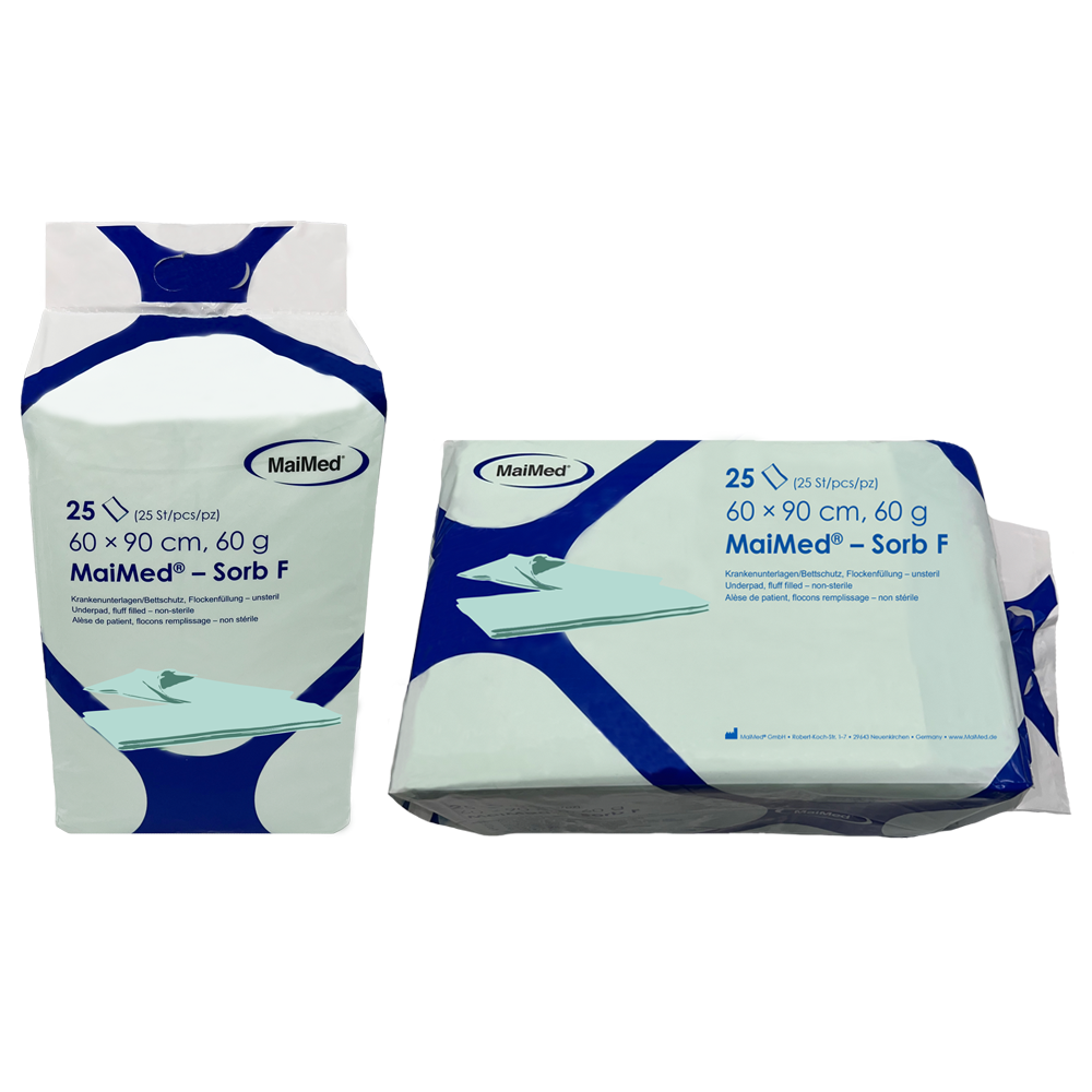 MaiMed-Sorb F zdravotné záznamy nesterilné celulózové vločky, 60x90cm, 60g, 4x25 kusov/krabička | Krabička (100 kusov)