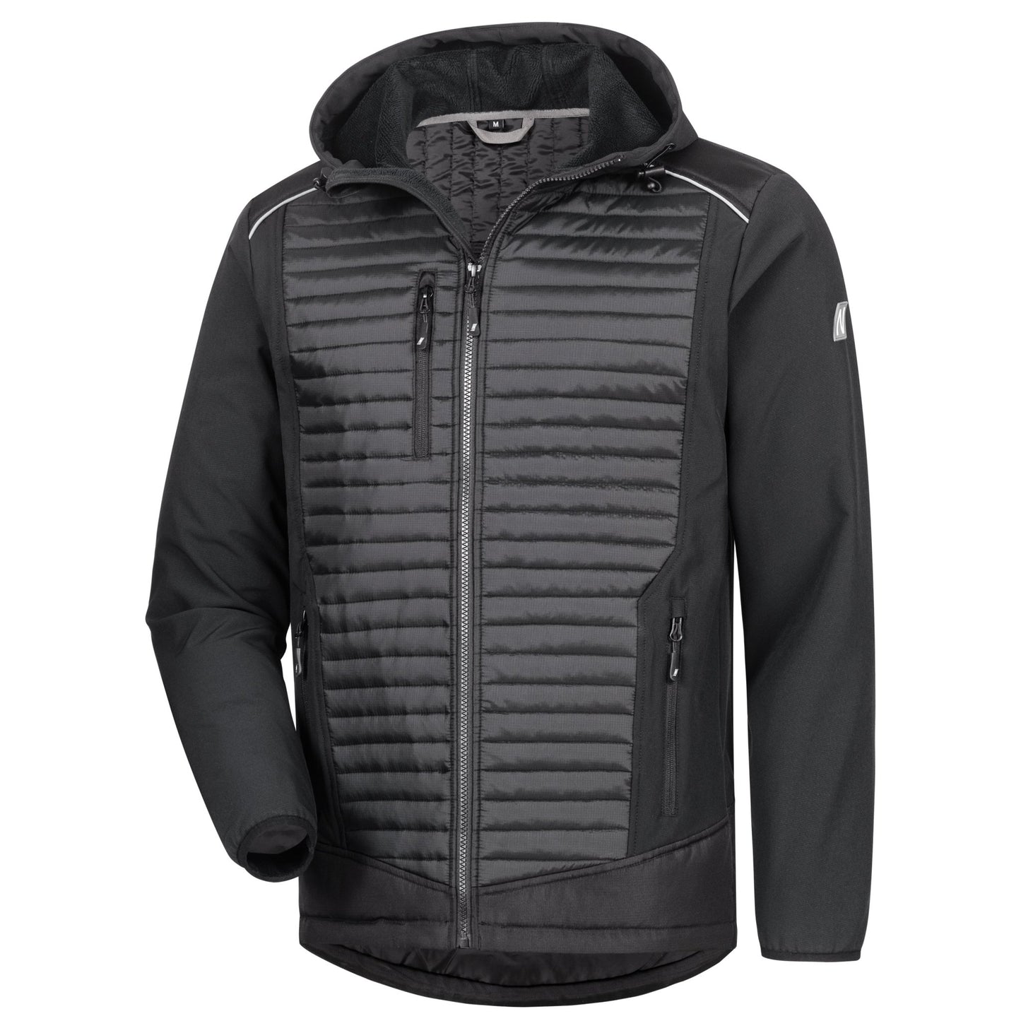 NITRAS MOTION TEX PLUS, prešívaná softshellová bunda, čierna