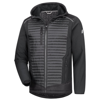 NITRAS MOTION TEX PLUS, prešívaná softshellová bunda, čierna