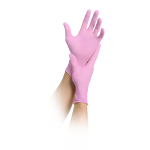 MaiMed-solution 100 ružové nesterilné, bezpúdrové rukavice bez latexu, modré, 100 kusov/škatuľka