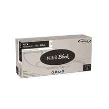 MaiMed-Nitril Black čierne, nesterilné rukavice bez púdru, bez latexu 100 kusov/balenie