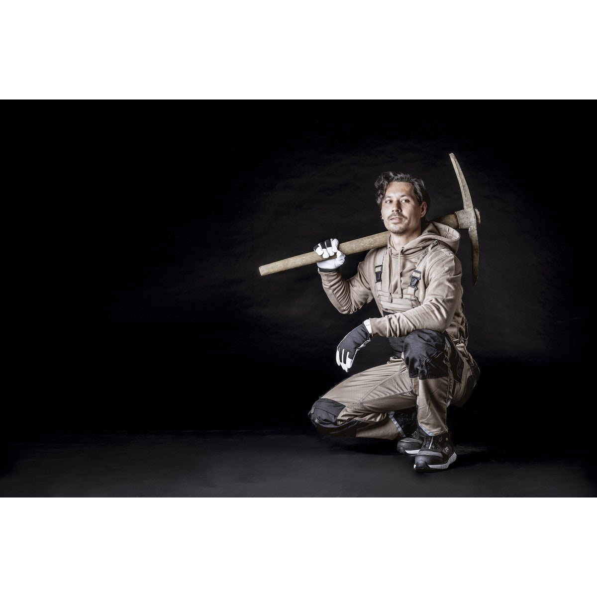 NITRAS MOTION TEX PRO FX, montérky, khaki / čierna