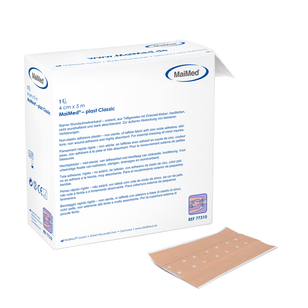 MaiMed-plast Klasický pevný rýchly obväz na rany