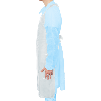 MaiMed-Apron Light PE, zástera z PE 75x120cm biela, 100 kusov/bal., blokovaná, hladký povrch | Balenie (100 kusov)