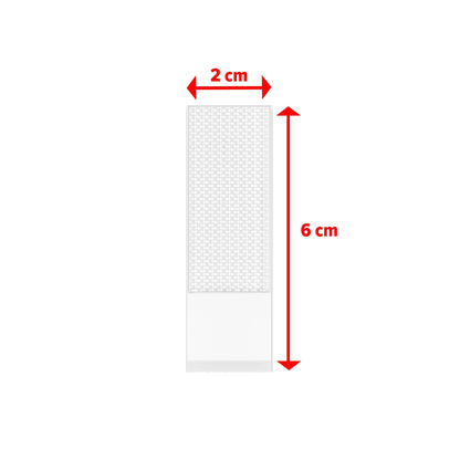 tesa Powerstrips Click Klett-Klebepads, weiß, 1 Rolle, Art.-Nr. 77720-00020-00 – Abmessungen