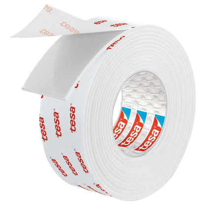 tesa Powerbond Montageband für Tapeten und Putz, weiß, bis 10 kg/m 1,5 m x 19 mm